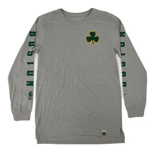 Nike Boston Celtics Shirt‎ Men's S Gray The Nike Tee Long Sleeve Crew Neck NBA
